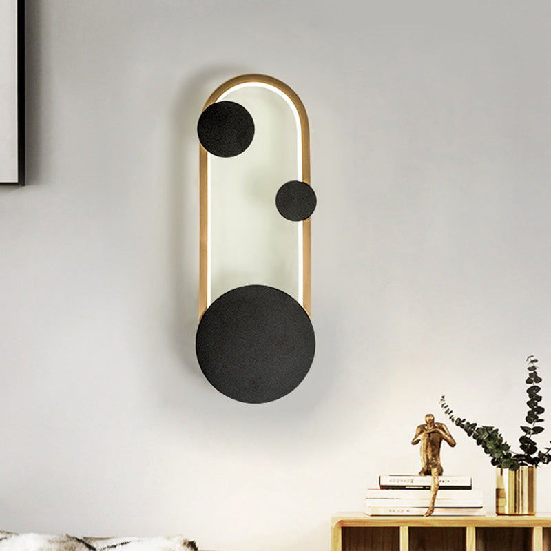 BowLift | Metallic Arch Wall Sconces Lighting Post-Modern LED Wall Lamp Light in Black and Gold, Warm/White Light