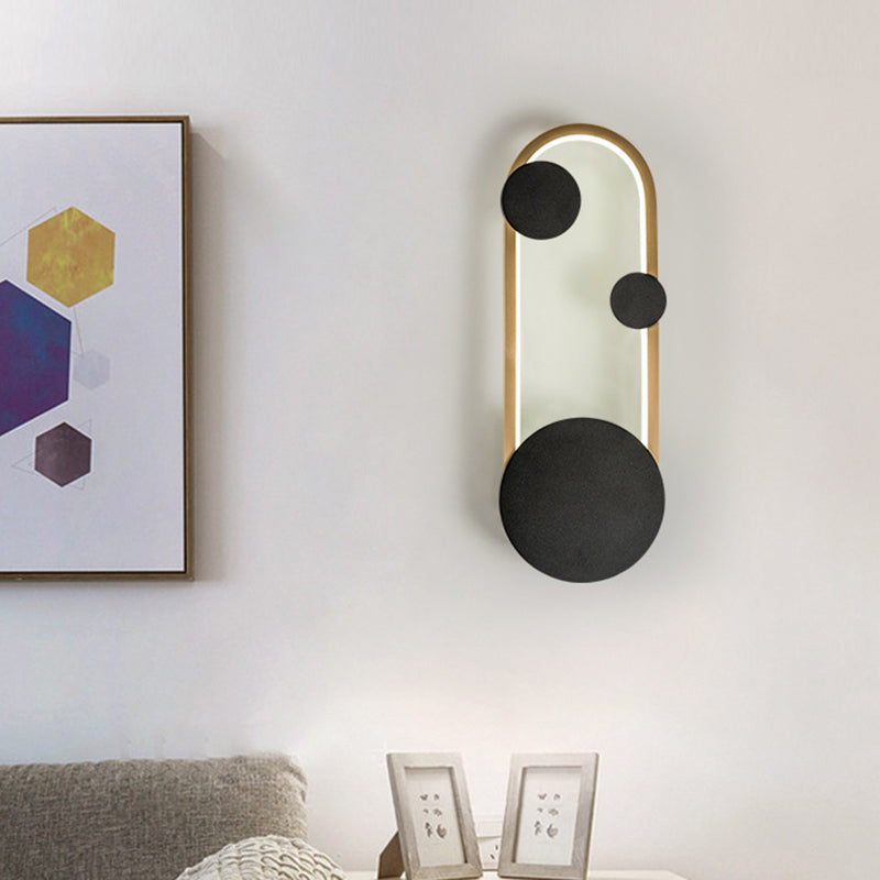 BowLift | Metallic Arch Wall Sconces Lighting Post-Modern LED Wall Lamp Light in Black and Gold, Warm/White Light