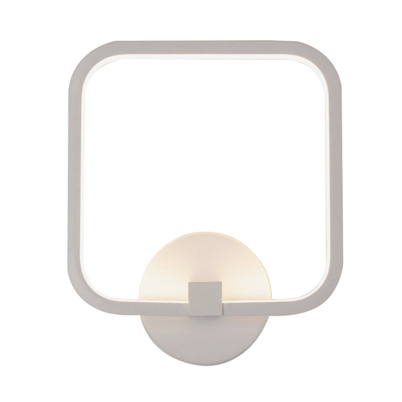 BowLift | LED Nightstand Wall Light Simple White Wall Light with Square Acrylic Shade in White/Warm/Natural Light