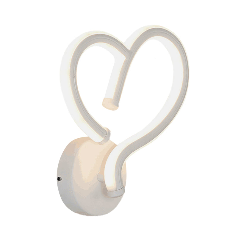 BowLift | Acrylic Heart-shaped Wall Light Decor Contemporary LED White Wall Lamp in Warm/White Light