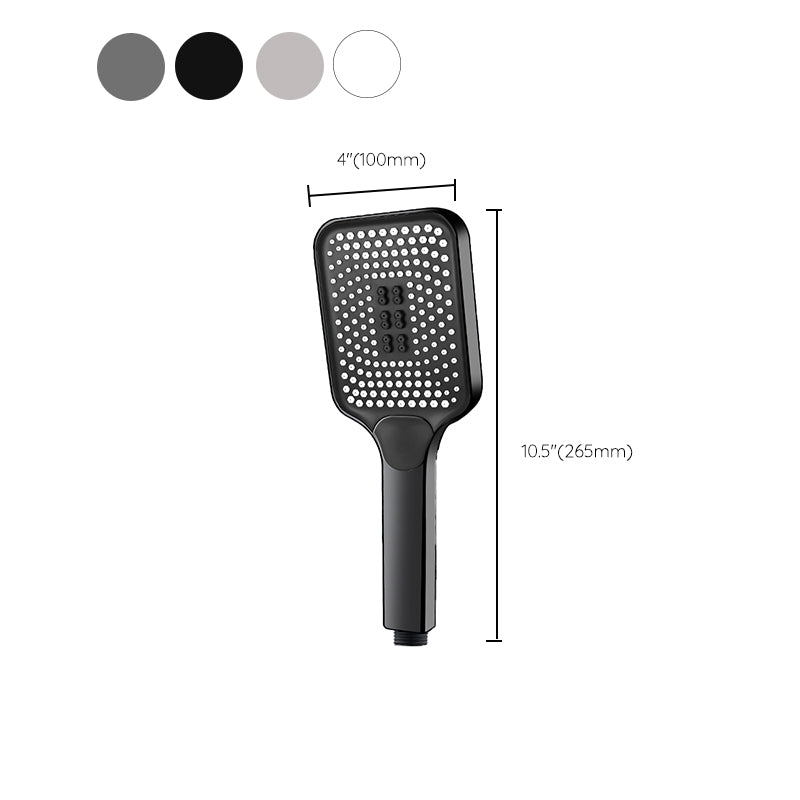 BowLift | Modern Rectangular Hand Shower in Black 3 Spray Wall Mounted Hand Shower