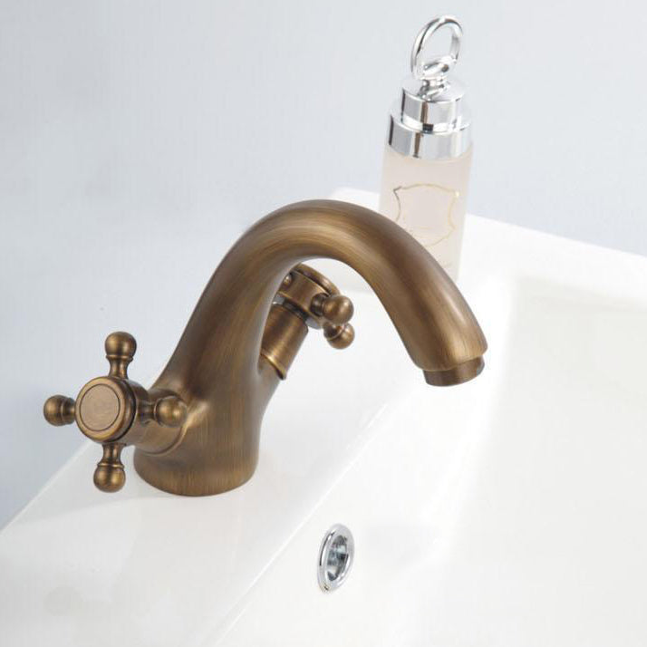 BowLift | Industrial Widespread Bathroom 2 Faucet Cross Handles Sink Faucet