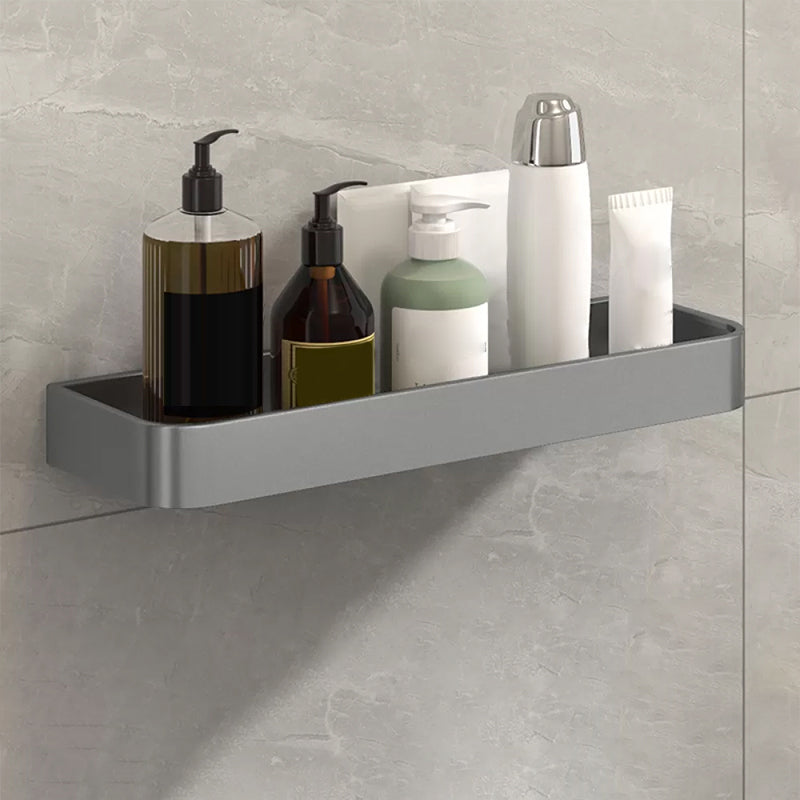 BowLift | Modern Grey 2-piece Bathroom Accessory Set, Matte Grey, Bathroom Shelf