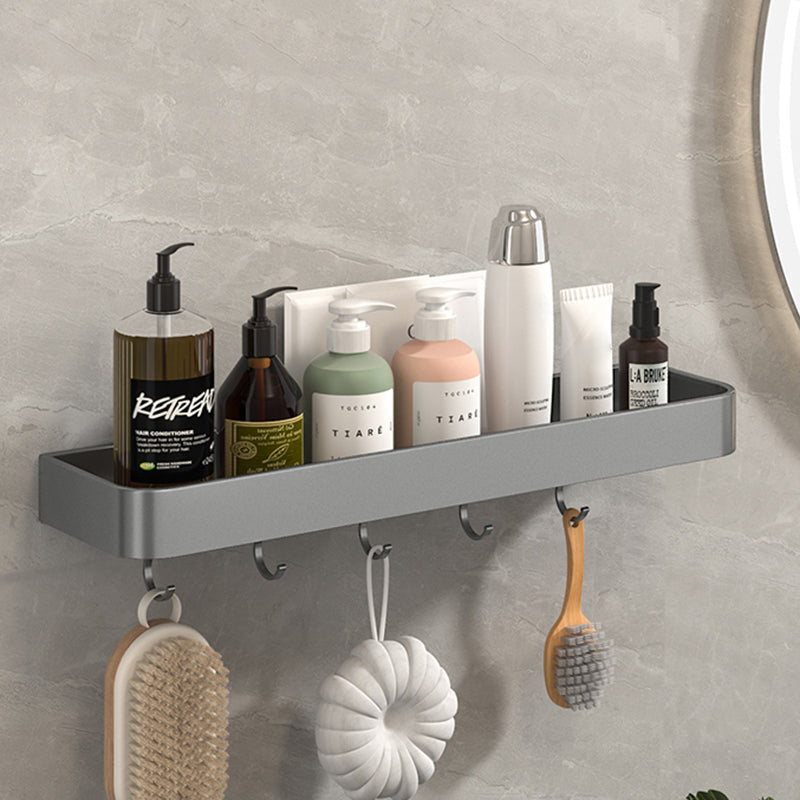 BowLift | Modern Grey 2-piece Bathroom Accessory Set, Matte Grey, Bathroom Shelf