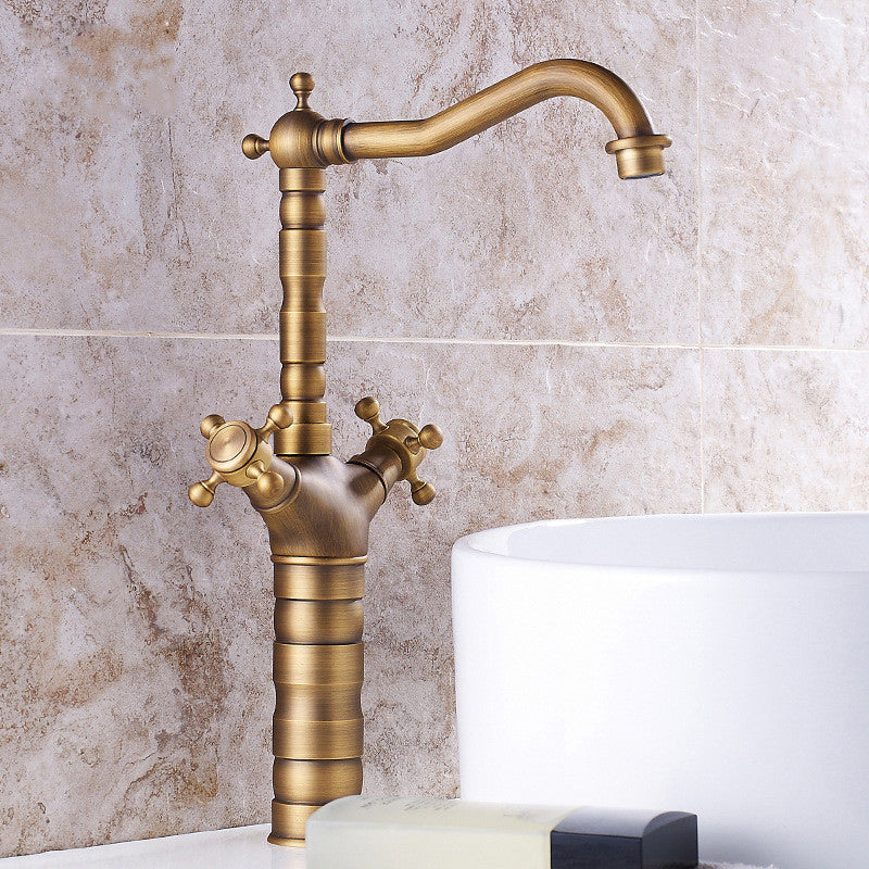 BowLift | Industrial Widespread Bathtub Faucet with Cross Handles Sink Faucet