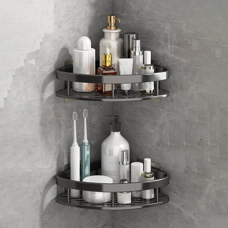 BowLift | Silver/Black Bathroom Accessories Set Modern 1/2/3 - Piece Bathroom Shelf
