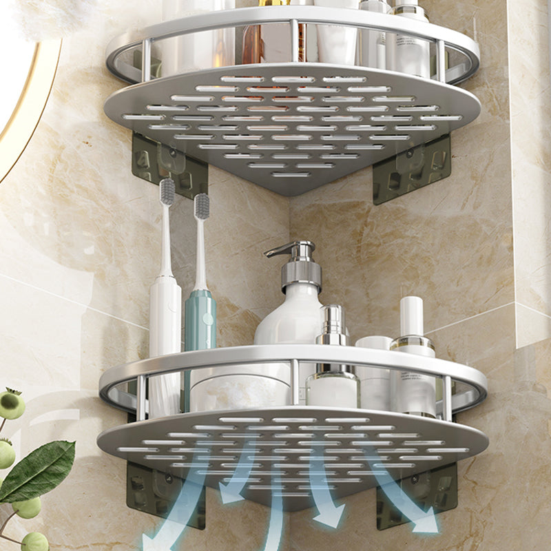 BowLift | Silver/Black Bathroom Accessories Set Modern 1/2/3 - Piece Bathroom Shelf
