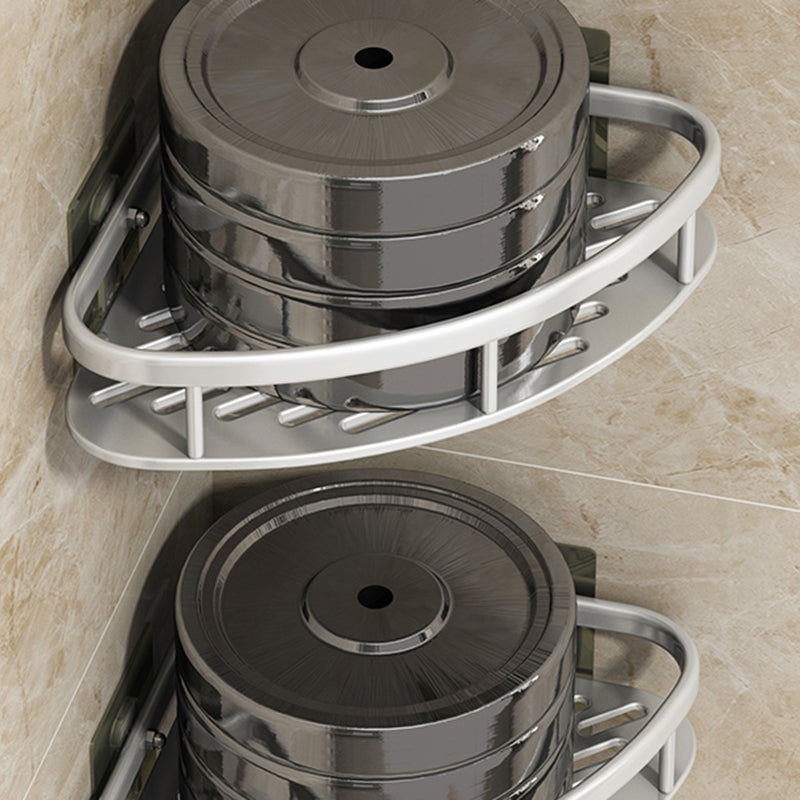 BowLift | Silver/Black Bathroom Accessories Set Modern 1/2/3 - Piece Bathroom Shelf