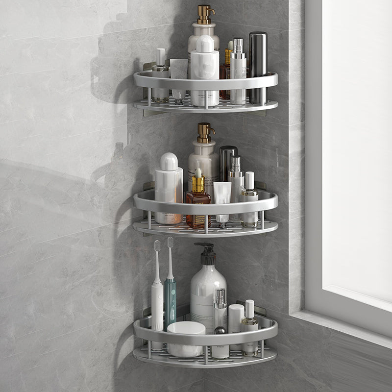 BowLift | Silver/Black Bathroom Accessories Set Modern 1/2/3 - Piece Bathroom Shelf