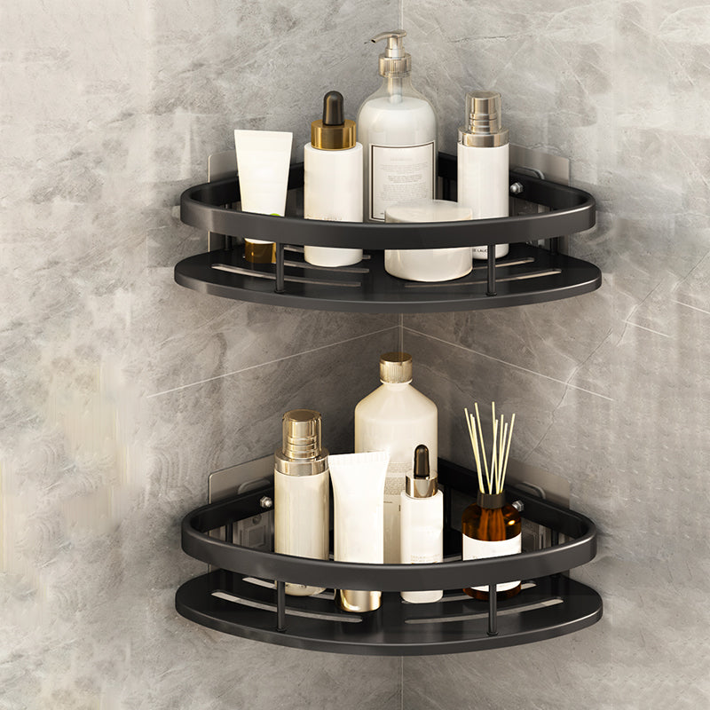 BowLift | Silver/Black Bathroom Accessories Set Modern 1/2/3 - Piece Bathroom Shelf