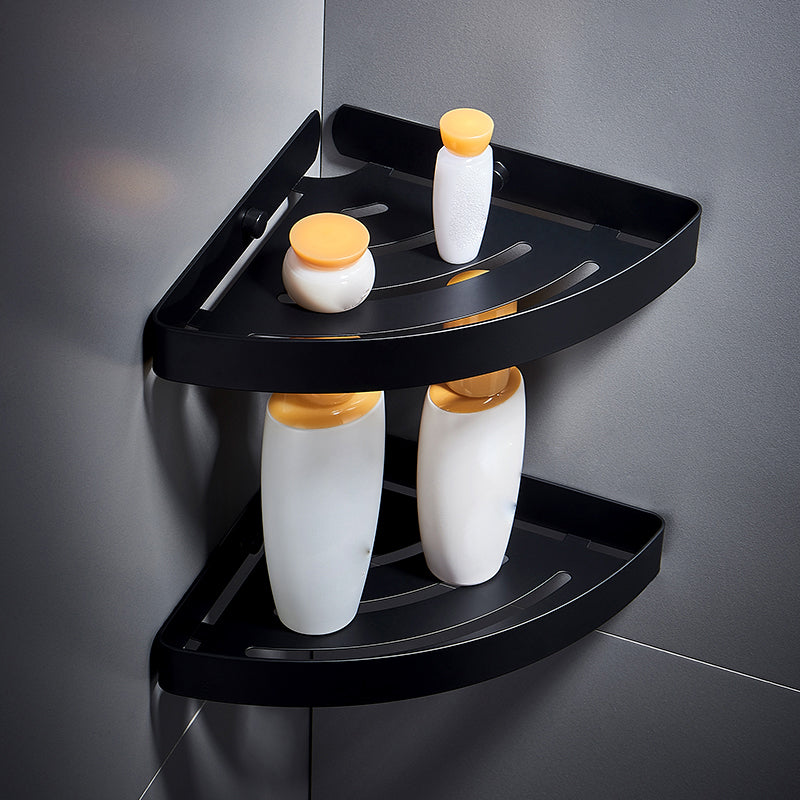 BowLift | Silver/black Bathroom accessory set Modern 1/2/3 - Piece Bathroom shelf