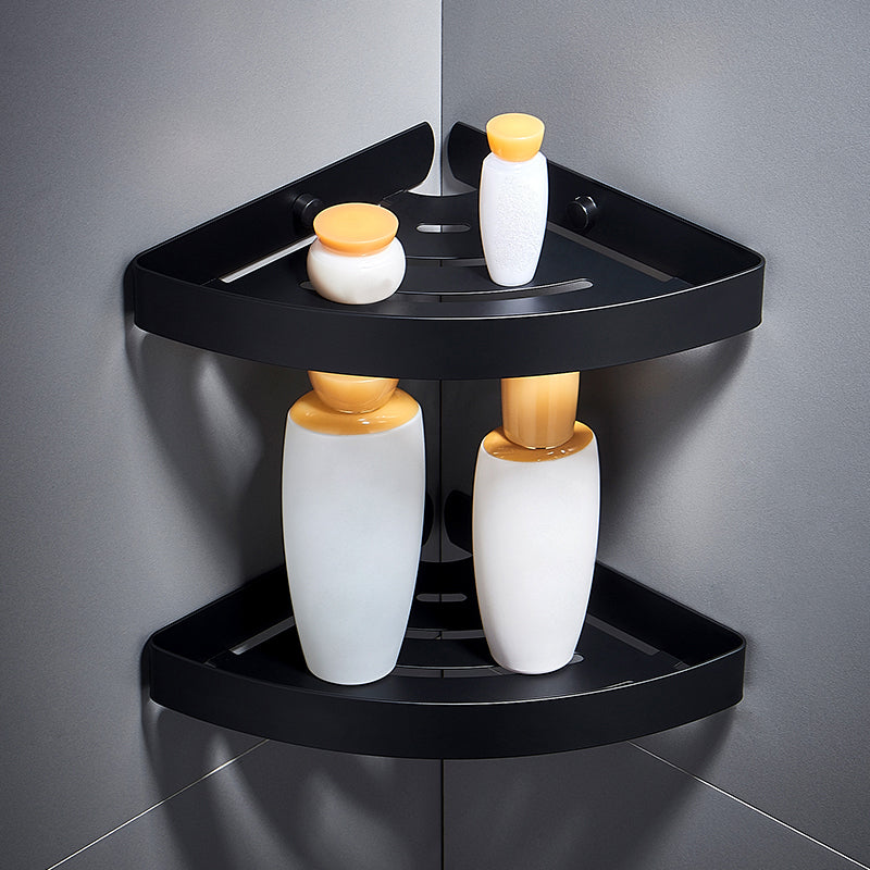BowLift | Silver/black Bathroom accessory set Modern 1/2/3 - Piece Bathroom shelf