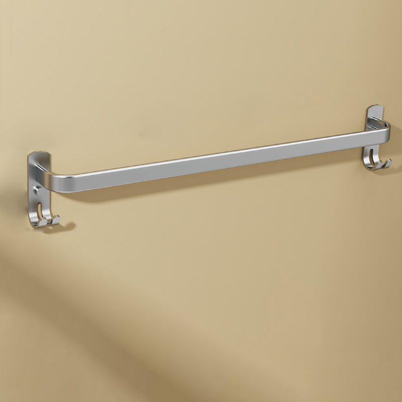 BowLift | Minimalism Gray Bathroom Accessories Set Contemporary Style Aluminum Towel Rack