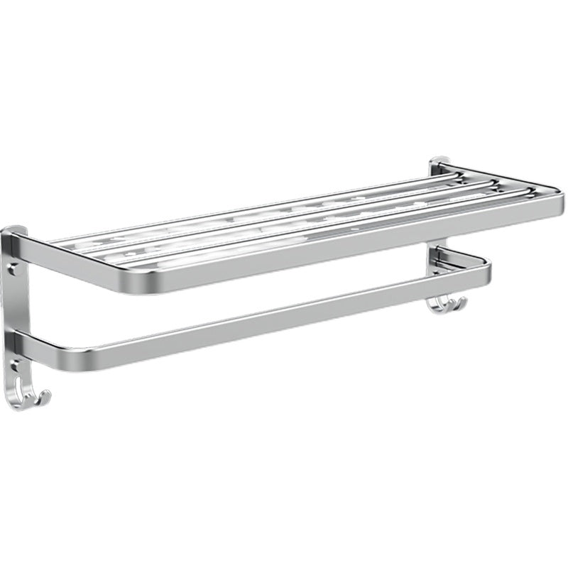 BowLift | Minimalism Gray Bathroom Accessories Set Contemporary Style Aluminum Towel Rack