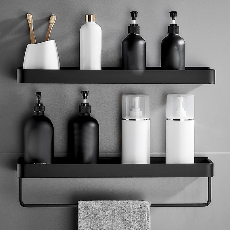 BowLift | Matt Black Bathroom Set Modern 1/2 - Piece Stainless Steel Bath Rack
