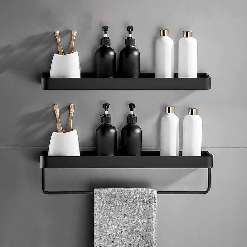 BowLift | Matt Black Bathroom Set Modern 1/2 - Piece Stainless Steel Bath Rack