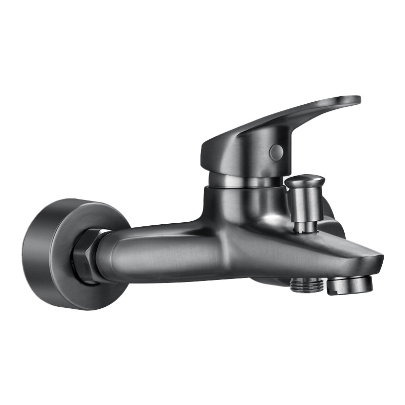 BowLift | Low Arch Bathtub Faucet Hose Wall-Mounted Single Lever Tub Filler with Hand Shower