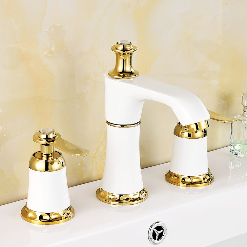 BowLift | Glam Bathtub Faucet Trim Deck Mounted Lever Handle Swivel Spout Bathtub Faucet