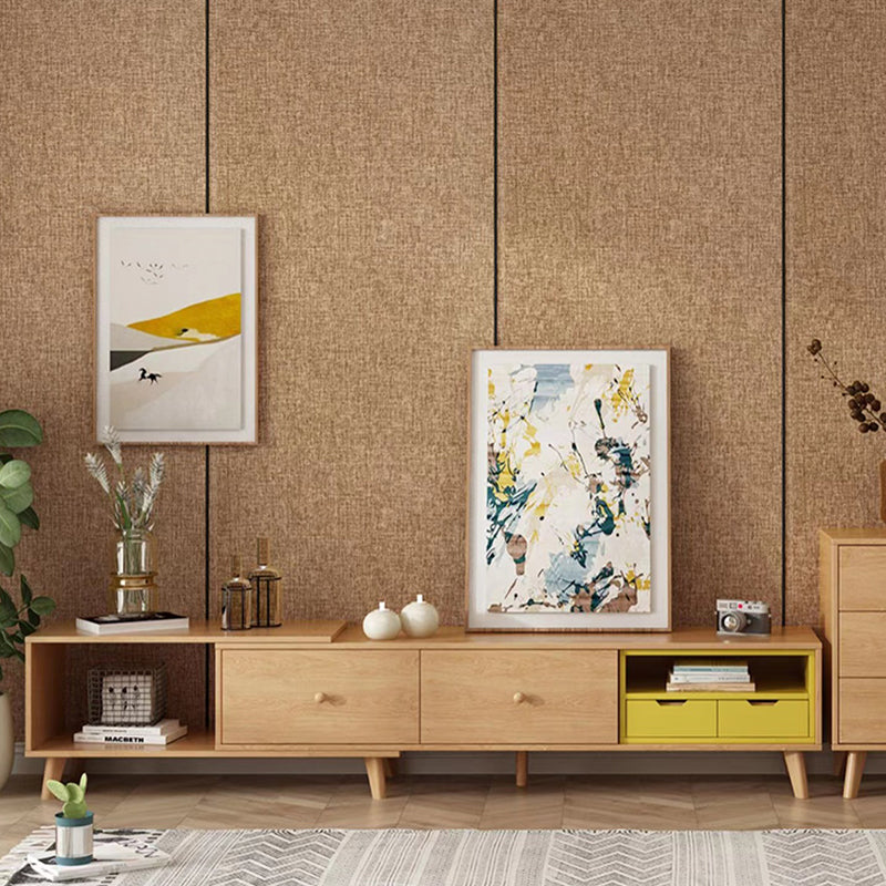 BowLift | Contemporary Style Wall Panel Linen Living Space Peel and Stick Wall Covering