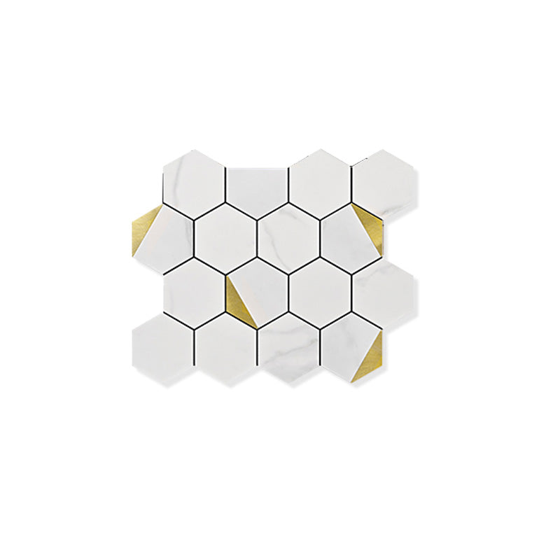 BowLift | Hexagonal Modern Peel and Stick Tiles Mosaic Tiles Peel and Stick Backdrops