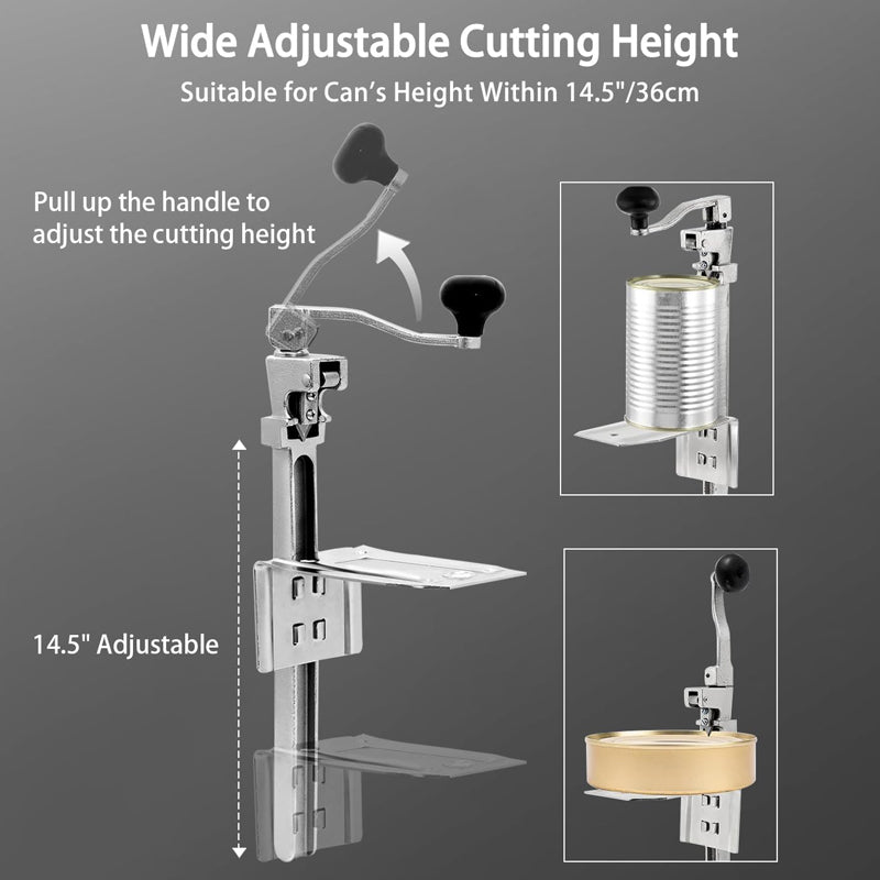 BowLift | Manual Can Opener For Cans Up to 11" Tall Commercial Can Opener Heavy Duty Can Opener