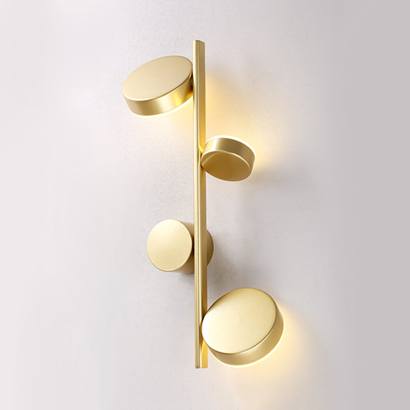 BowLift | Black/Gold Finish Vertical Linear Wall Light Post-Modern 3 Heads Metal LED Wall Lamp Light
