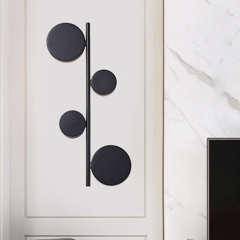 BowLift | Black/Gold Finish Vertical Linear Wall Light Post-Modern 3 Heads Metal LED Wall Lamp Light