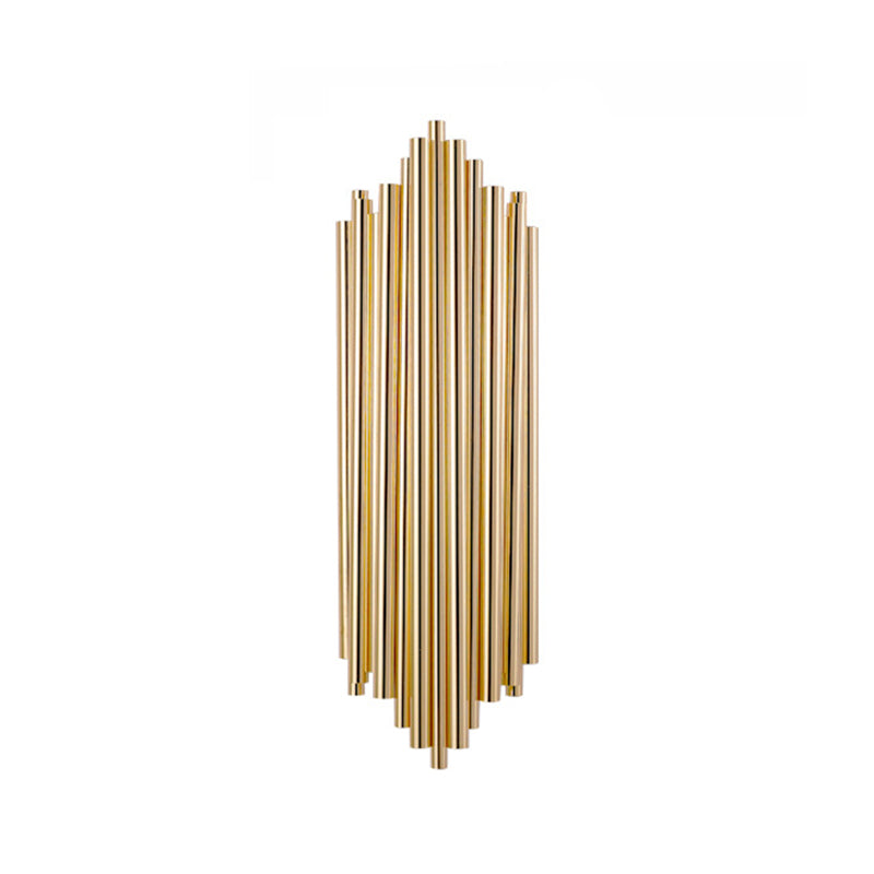 BowLift | Gold Finish Slim Tube Wall Light Post Modern 4 Bulbs Metal Wall Lamp Light