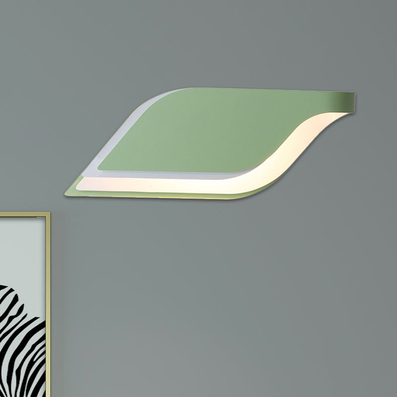 BowLift | Leaf Wall Lamp Nordic Metal 1 Light Wall Sconce in Yellow/Gray/Green