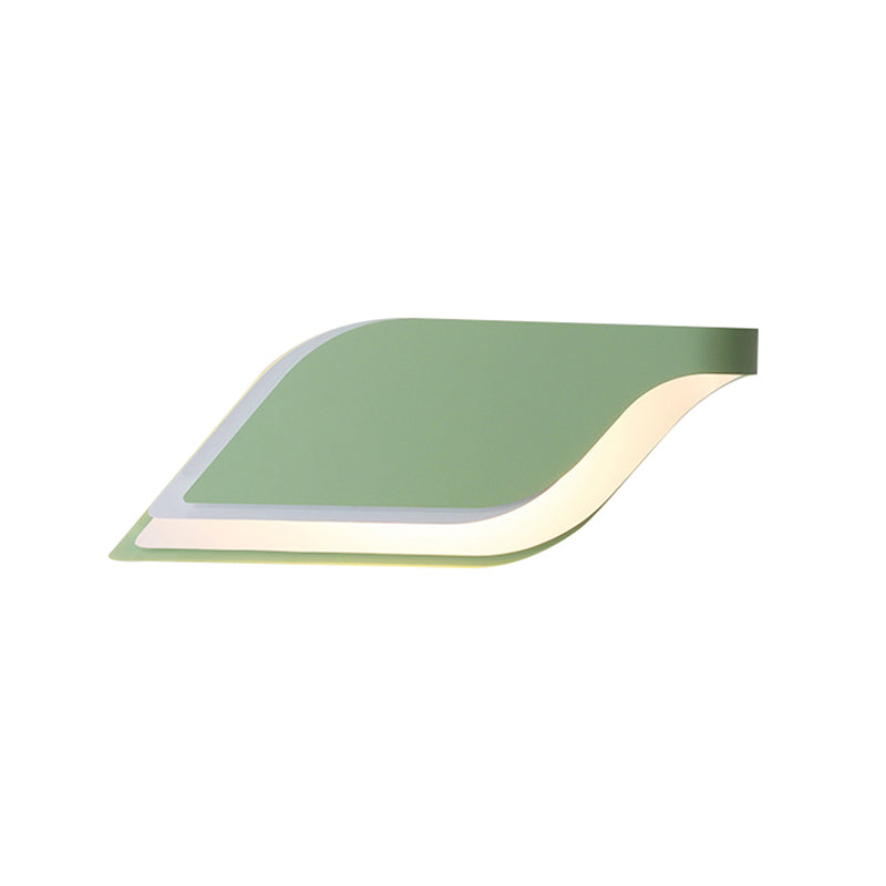 BowLift | Leaf Wall Lamp Nordic Metal 1 Light Wall Sconce in Yellow/Gray/Green