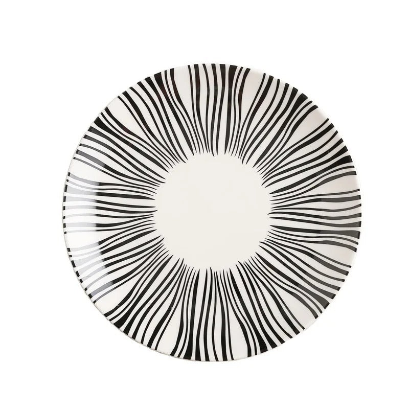 BowLift | Geometric Pattern Ceramic Dinner Plate Set