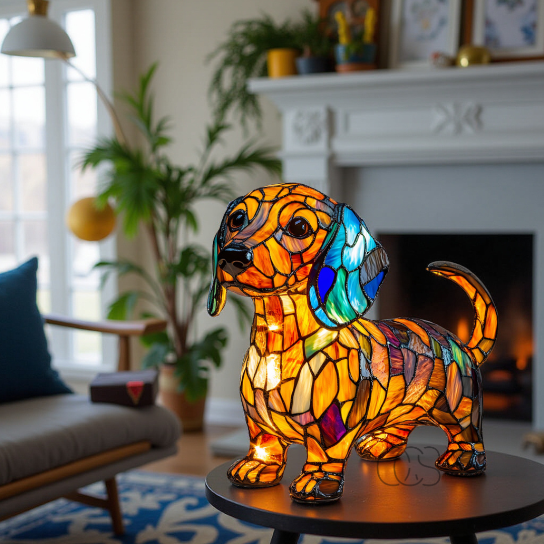 BowLift | GlowPaw Dog Tribute Lamp – Handmade Acrylic Night Light for Dog Lovers (USB Powered)
