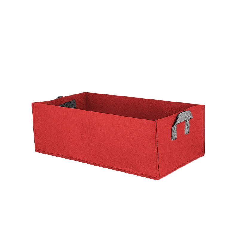 BowLift | Foldable storage box made of felt for plants with handles