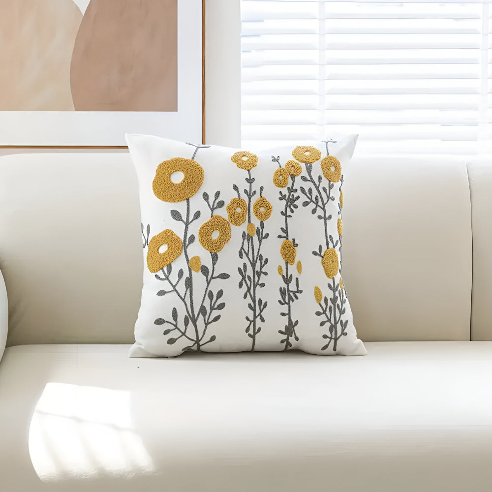 BowLift | Floral Essence Embroidered Cushion Cover