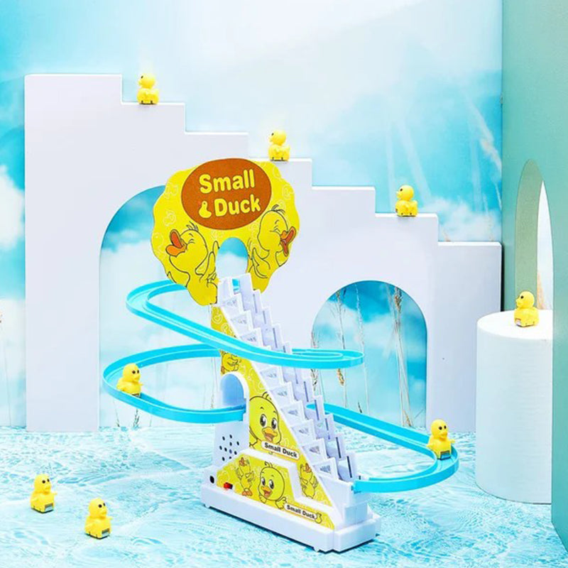 BowLift | Funny Automatic Stair-Climbing Ducklings Cartoon Race Track Set