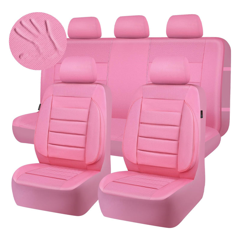 BowLift | Leather Seat Covers Water Resistant 3D Foam Back Support Universal Car Seat Covers Full Set Seats