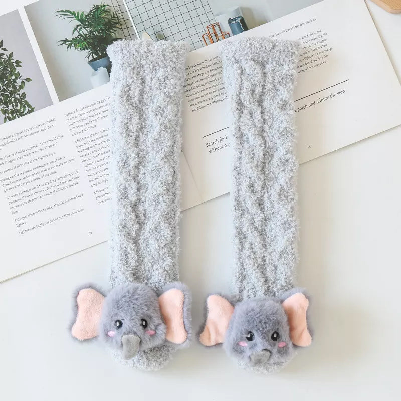 BowLift | Baby Winter Fluffy Fuzzy Slipper Socks