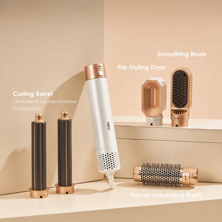 BowLift | 5-in-1 Hair Styler | Auto Curler, Blow Dryer & Flat Brush for All Hair Types at Home
