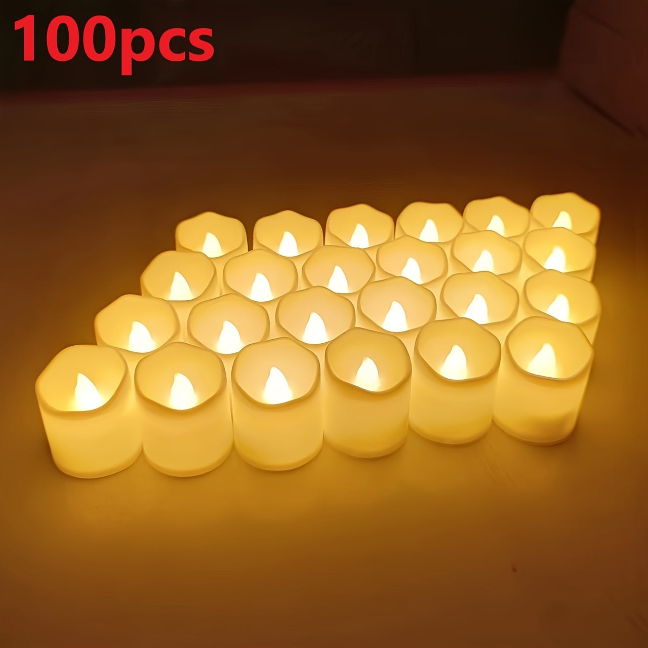 BowLift | GlowFlicker - 24/50/100 Pack Flameless LED Tea Lights for Romantic Ambiance