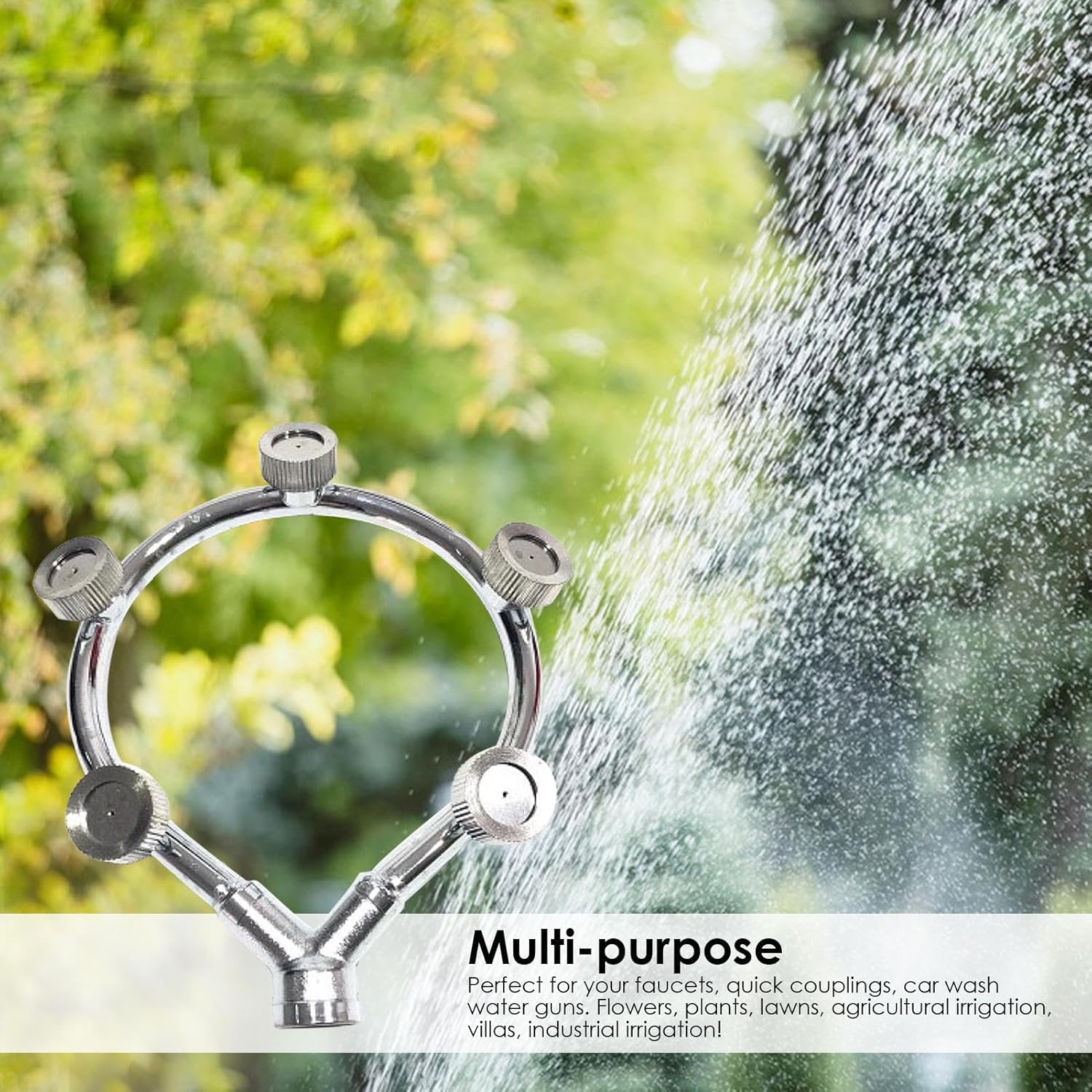 BowLift | High pressure stainless steel ring multi nozzle – Efficient spray attachment for garden irrigation