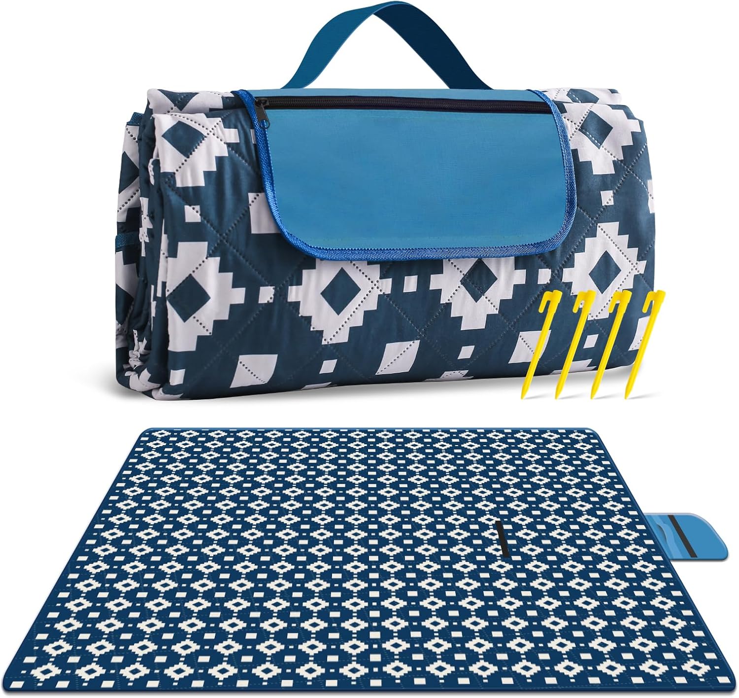 BowLift | Extra Large Waterproof Picnic Blanket 200 × 200 cm with 3 Layers – MeadowRest