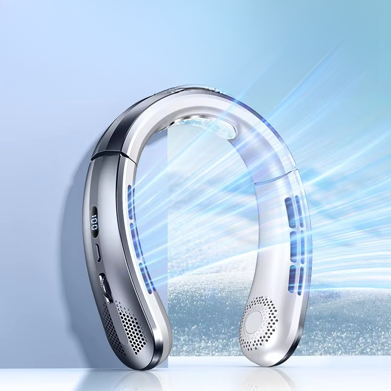 BowLift | Portable Neck Air Conditioner Cooling Fan Rechargeable Leafless Personal Wearable