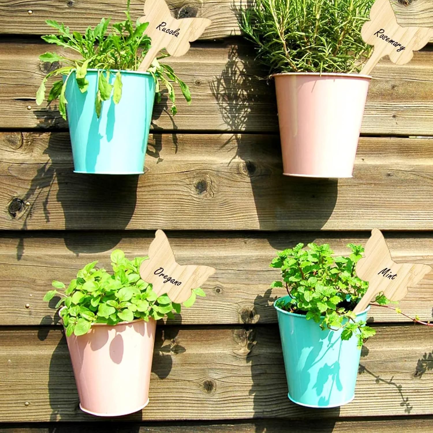 BowLift | Plant labels made of wood for garden and balcony ā Rewritable labels for herbs and plants