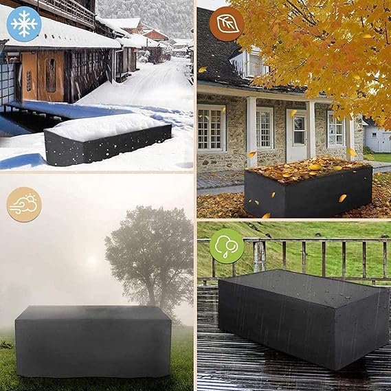 BowLift | Waterproof Garden Furniture Cover Black Polyester
