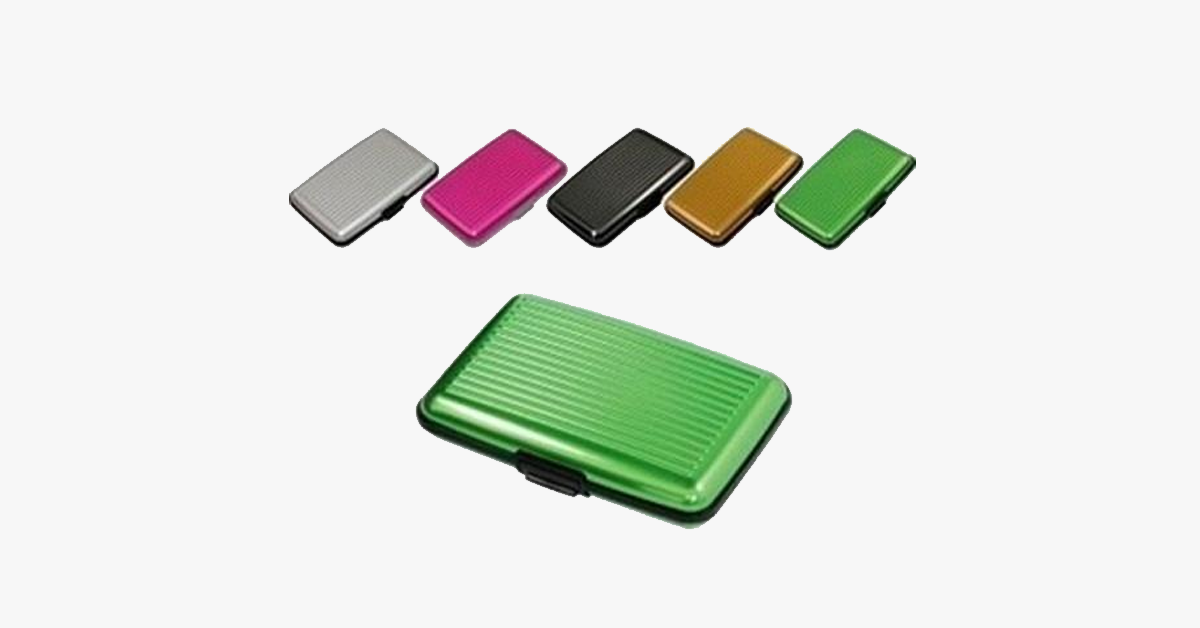 BowLift | Aluminium Metal Glossy Card Holder - Stylish Travel Wallet - Best Protection Against RFID Scanning