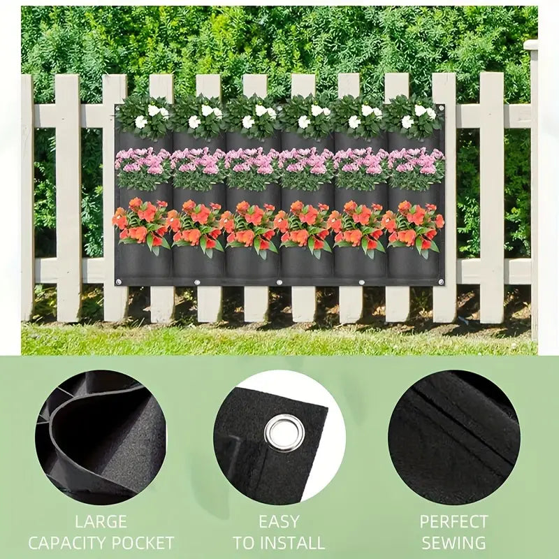 BowLift | Felt Plant Bag for Vertical Wall Mounting – Three-dimensional, Non-woven Plant Bag