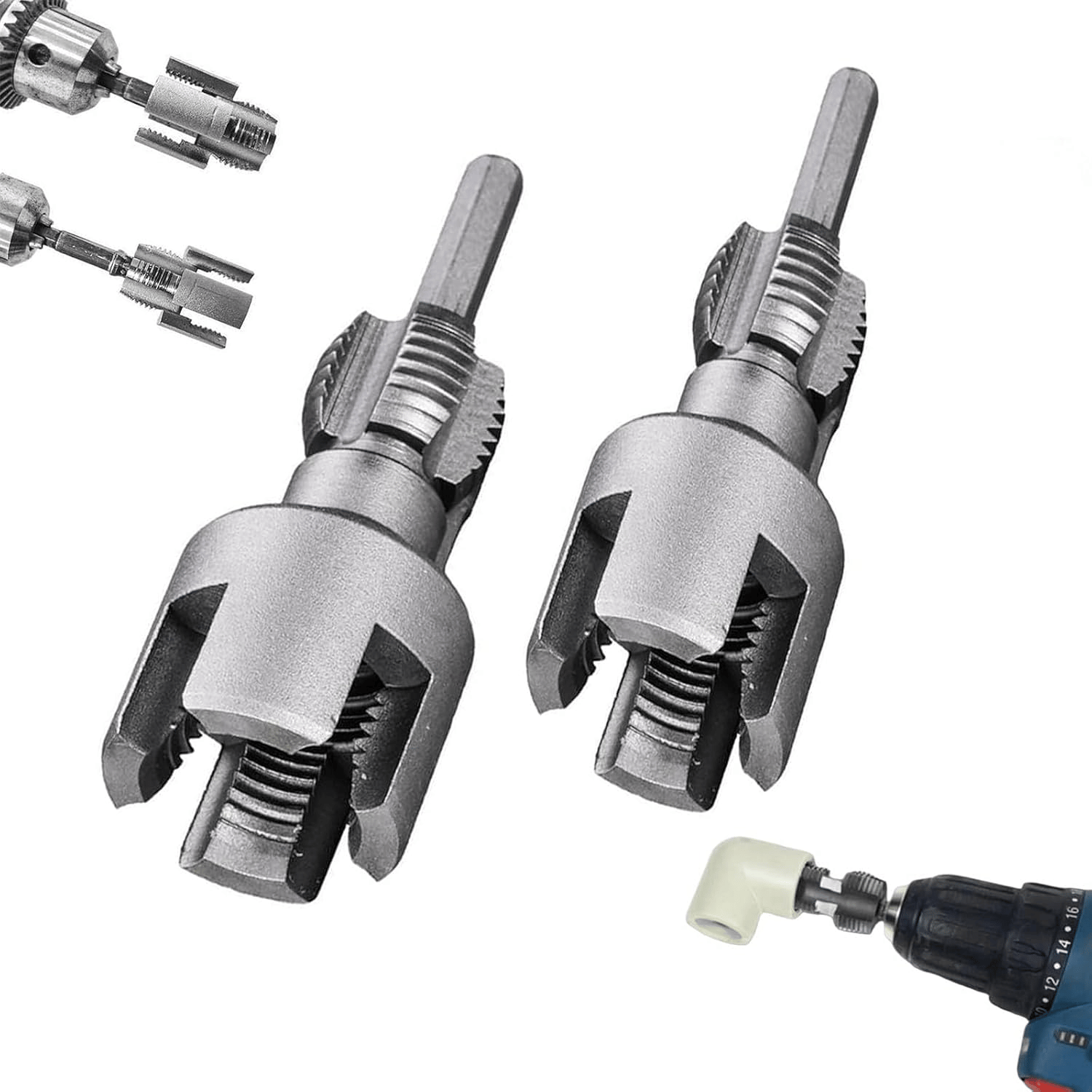 BowLift | Pipe Threading Tool | Dual-Function Internal & External Threads | 40Cr Alloy Steel | 1/2" or 3/4"