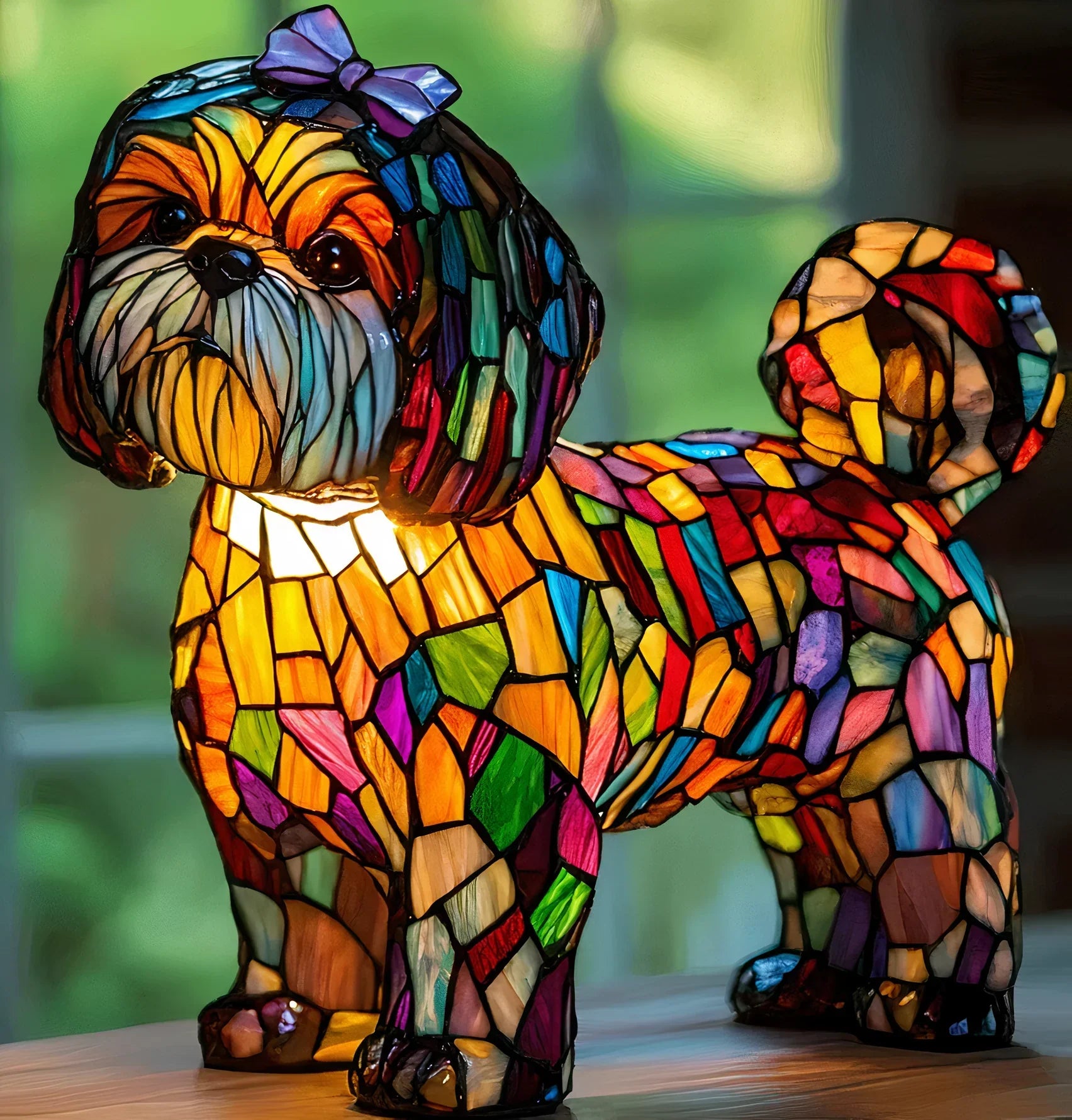 BowLift | GlowPaw Dog Tribute Lamp – Handmade Acrylic Night Light for Dog Lovers (USB Powered)