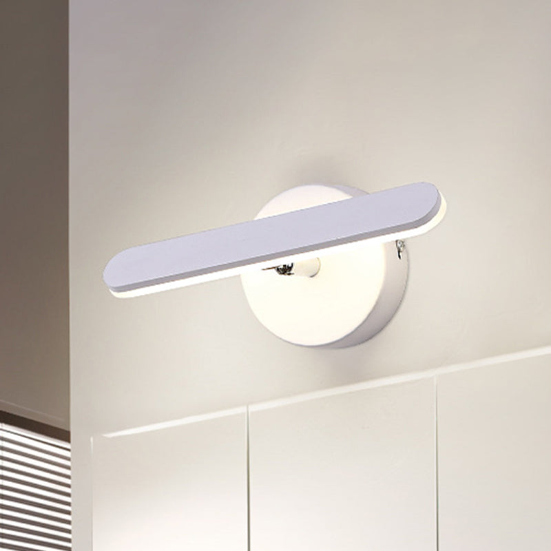 BowLift | Linear Vanity Lighting Simple Metal LED White Wall Mount Lamp Light in Natural/Warm Light for Bathroom
