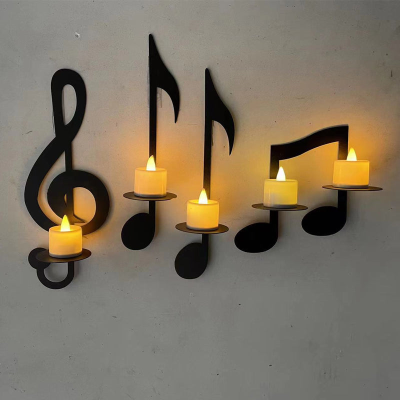 BowLift | Black Music Note Wall Sconce